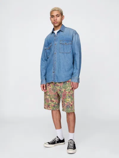 Gap Floral Canvas Shorts In Floral Print