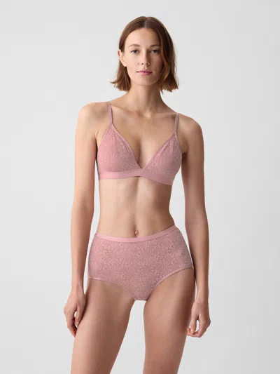 Gap Floral Lace Bralette In Lilas Pink