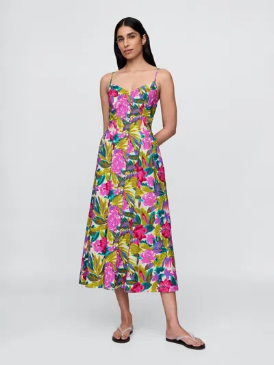 Gap Floral V-neck Midi Dress
