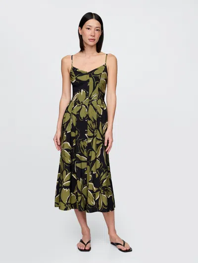 Gap Floral V-neck Midi Dress