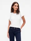 Gap Flutter-sleeve T-shirt In White