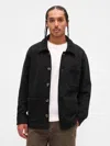 Gap French Terry Chore Jacket In Black