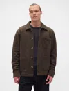 Gap French Terry Chore Jacket In Brown
