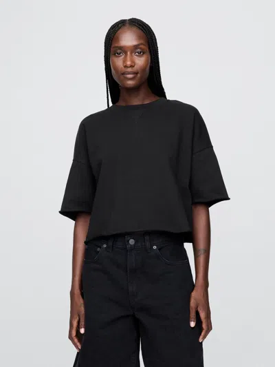 Gap French Terry Cropped Rolled Hem Sweatshirt