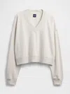 Gap French Terry Cropped V-neck Sweatshirt