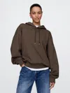 Gap French Terry Oversized Hoodie In Basic Brown