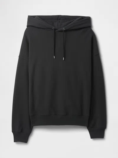 Gap French Terry Oversized Hoodie In Black