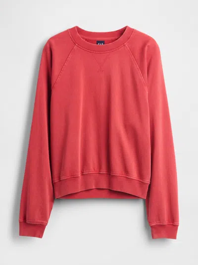 Gap French Terry Raglan Sweatshirt In Orange