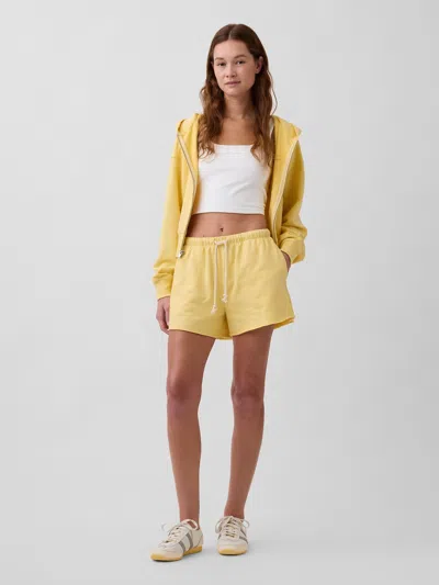 Gap French Terry Relaxed Sweat Shorts In Yellow