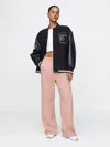Gap French Terry Seamed Wide-leg Sweatpants In Willow Pink