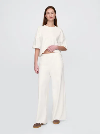 Gap French Terry Wide-leg Rolled Hem Sweatpants