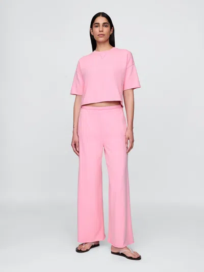 Gap French Terry Wide-leg Rolled Hem Sweatpants