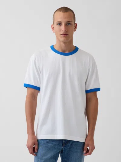 Gap Get Blue Relaxed Logo T-shirt In White