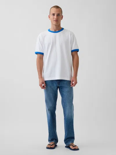 Gap Get Blue Relaxed Straight Trouser Jeans In White