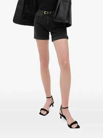 Gap Girlfriend Rolled-hem Shorts In Black