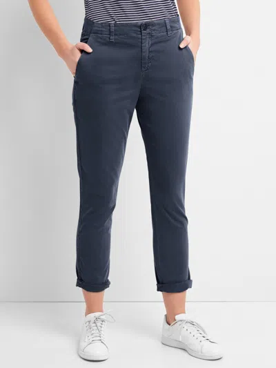 Gap Girlfriend Twill Stripe Khakis In Purple