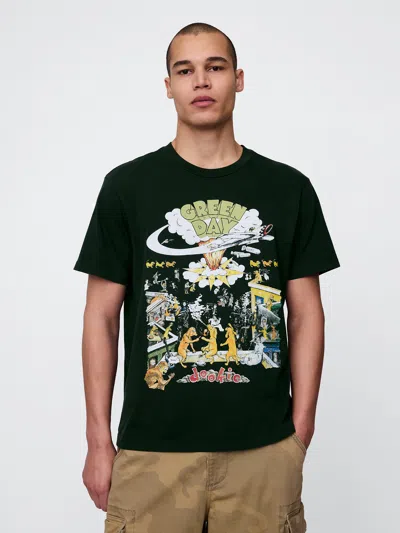 Gap Green Day Graphic T-shirt In Black
