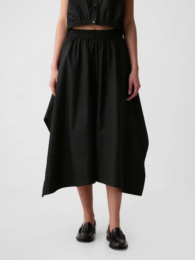 Gap Handkerchief Hem Midi Skirt In Black