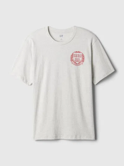 Gap Harvard University Graphic T-shirt In Pale Heather Grey