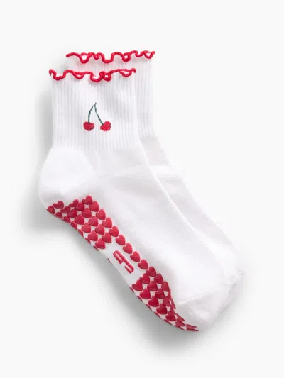 Gap Heart Half-crew Socks In Modern Red