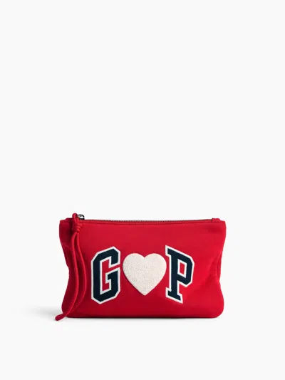 Gap Heart Hoodie Pouch In Modern Red