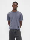 Gap Heavyweight Crop Graphic T-shirt In Blue