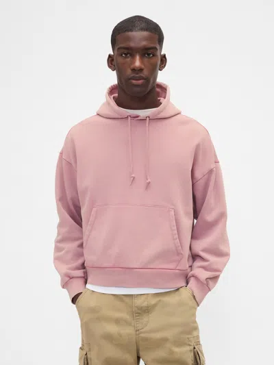Gap Heavyweight Crop Hoodie In Purple