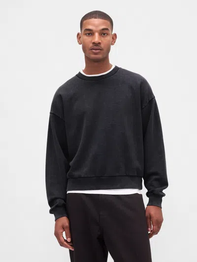 Gap Heavyweight Crop Sweatshirt In Blue