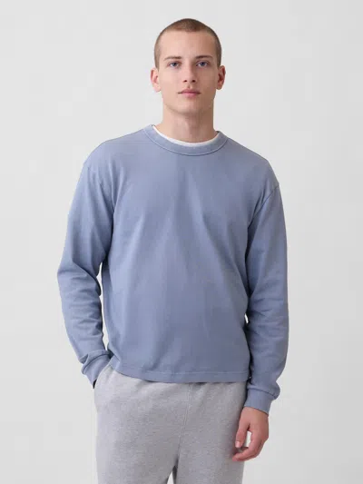 Gap Heavyweight Crop T-shirt In Blue