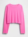 Gap Heavyweight Crop T-shirt In Pink