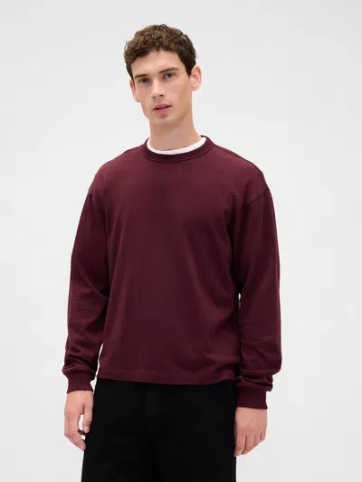 Gap Heavyweight Crop T-shirt In Red