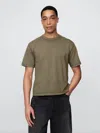 Gap Heavyweight Cropped T-shirt In Dark Olive