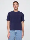 Gap Heavyweight Cropped T-shirt In Navy Uniform
