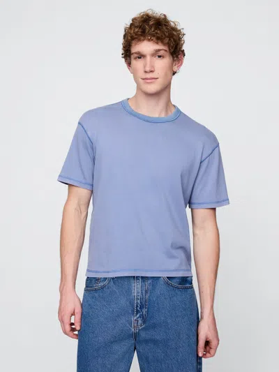 Gap Heavyweight Cropped T-shirt In Soft Corn Flower