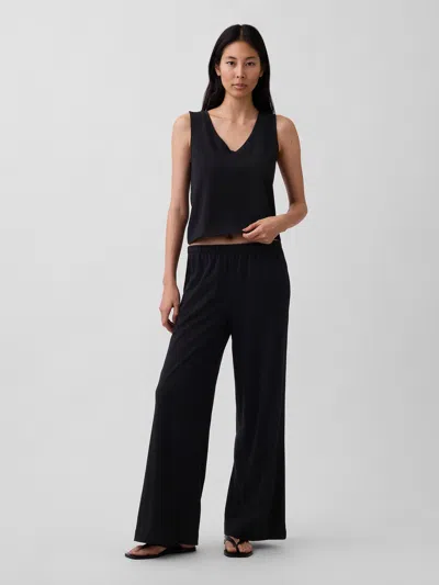 Gap Heavyweight Easy Wide-leg Pants In Black