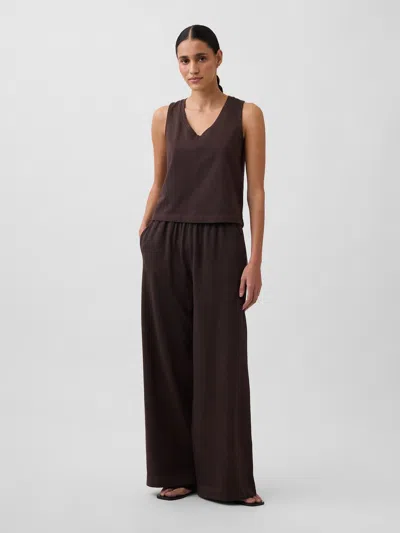Gap Heavyweight Easy Wide-leg Pants In Brown