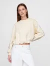 Gap Heavyweight French Terry Bubble-hem Sweatshirt In Off White
