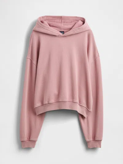 Gap Heavyweight French Terry Oversized Hoodie In Pink