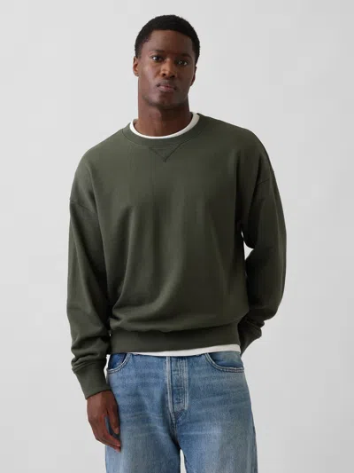 Gap Heavyweight French Terry Oversized Sweatshirt In Green