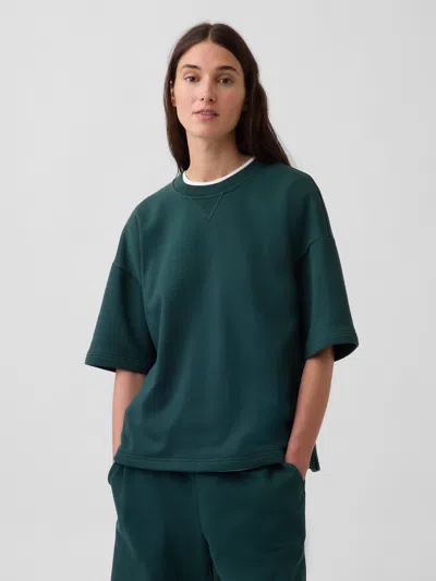 Gap Heavyweight French Terry Oversized Sweatshirt In Green
