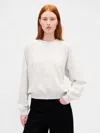 Gap Heavyweight French Terry Oversized Sweatshirt In White