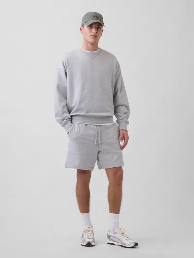 Gap Heavyweight French Terry Sweat Shorts In Silver