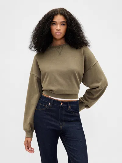 Gap Heavyweight French Terry Sweatshirt In Green