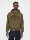 Gap Heavyweight Oversized Crop Logo Hoodie