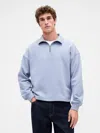 Gap Heavyweight Oversized Half-zip Pullover In Blue