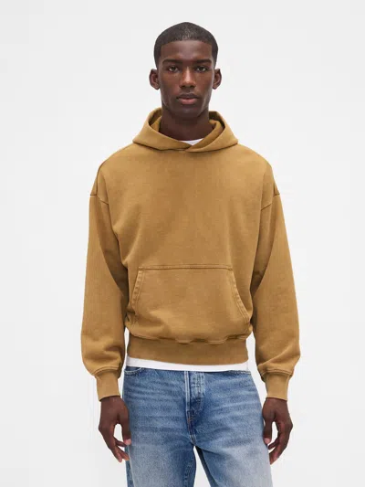 Gap Heavyweight Oversized Hoodie In Brown