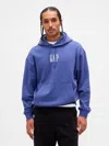 Gap Heavyweight Oversized Logo Hoodie In Blue