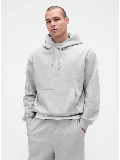 Gap Heavyweight Oversized Logo Hoodie In Gray