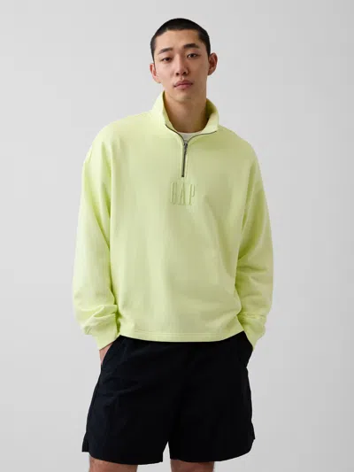 Gap Heavyweight Oversized Logo Quarter-zip Pullover
