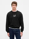 Gap Heavyweight Oversized Logo Sweatshirt In Black